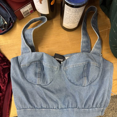 Top corto in denim Just Cavalli