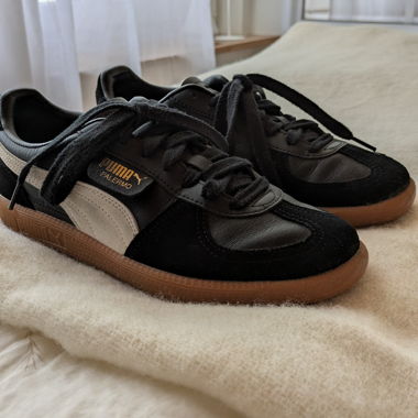 Baskets Puma Palermo en cuir véritable noires