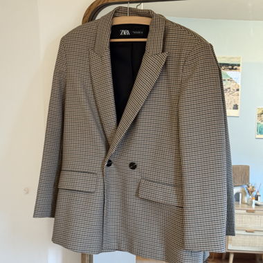 Blazer à carreaux Zara