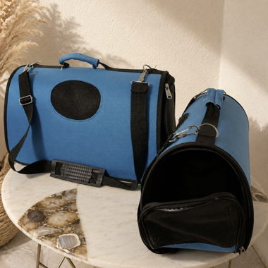 Sac de transport pour animaux bleu