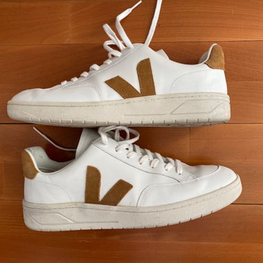 Sneaker V-12 Leather Extra White Camel EUR 46