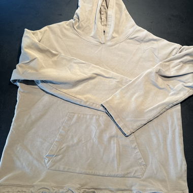 Beige hoodie with kangaroo pocket from Dalydress