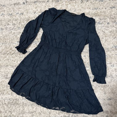 Dark blue Anna Field floral mini dress
