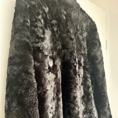 Fell mantel schwarz
