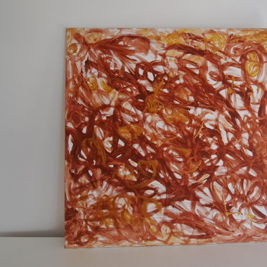 «Aufruhr - Erde & Gold» Acryl auf Leinwand 100x100
