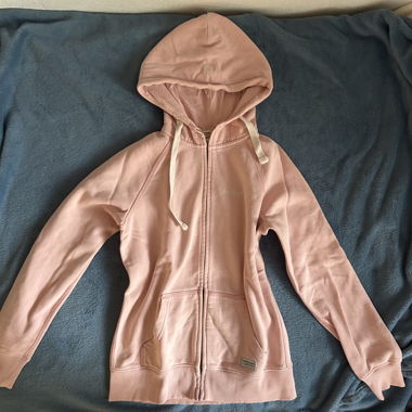 Veste à capuche rose zippée
