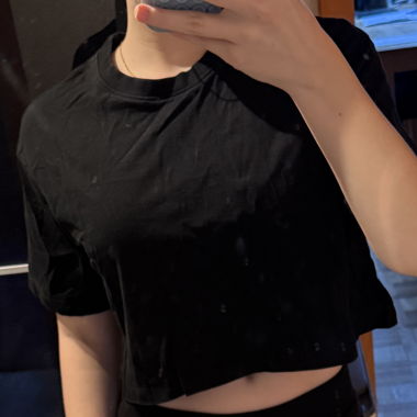 Black Cropped T-Shirt