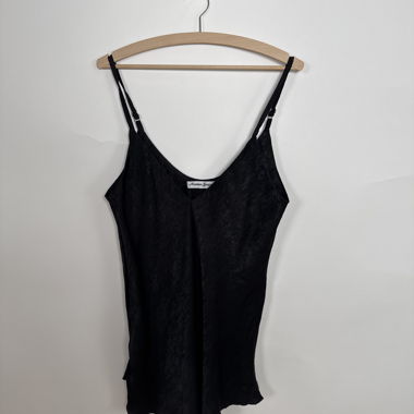Top Camisole in Raso Nero