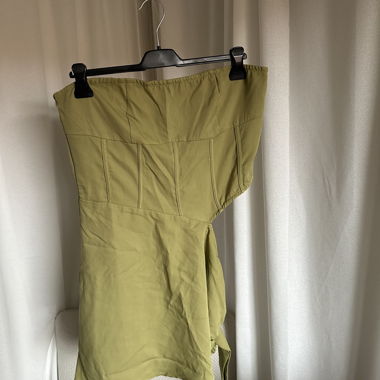 Green bustier short dress