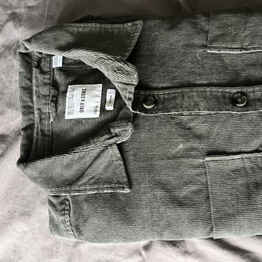 Only & sons Cordhemd Grau