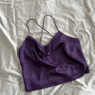 Aubergine strap top
