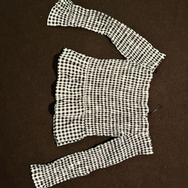 Top a quadri H&M Divided maniche lunghe M