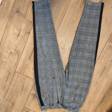 Checked Yessica Jersey Trousers with Side Stripe