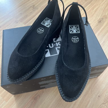 Ballerine T.U.K. nere con cinturino alla caviglia