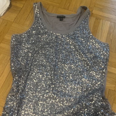 Express Pailletten-Top ärmellos