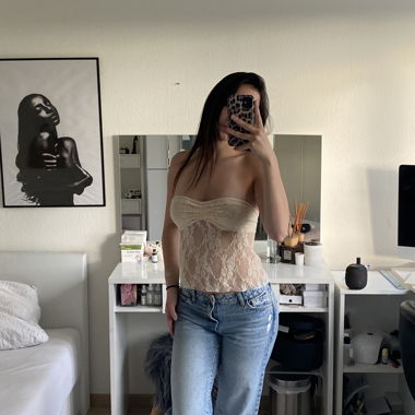 Cream lace top