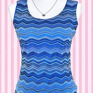 blue Mesh Tank y2k top