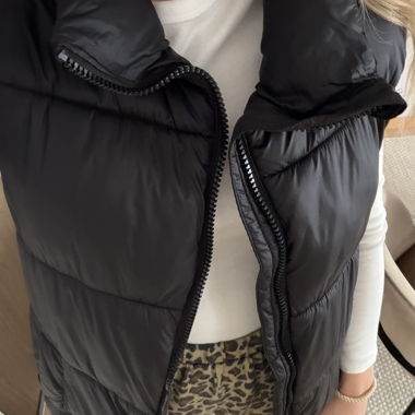 Black Quilted Gilet