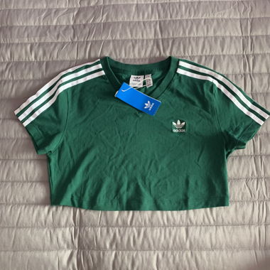 Green Adidas Crop Top T-Shirt