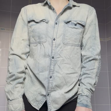 Jeanshemd H&M Divided grau ausgewaschen