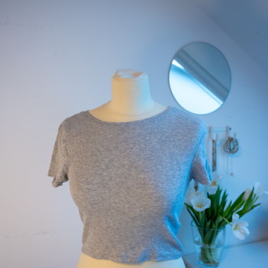 Grey Crop Top