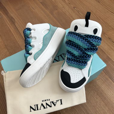 Lanvin Curb Leather blue and white