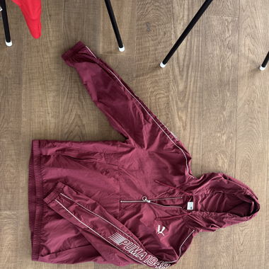 Burgundy Puma 1948 Half-Zip Windbreaker