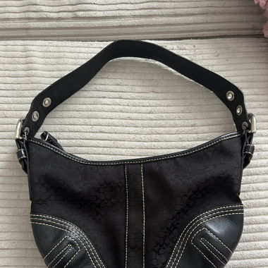 Coach Signature Jacquard Hobo Shoulder Bag