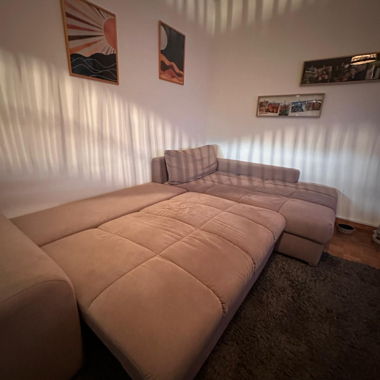 Canape d'angle beige