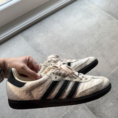 ADIDAS baskets en cuir "Samba" blanc