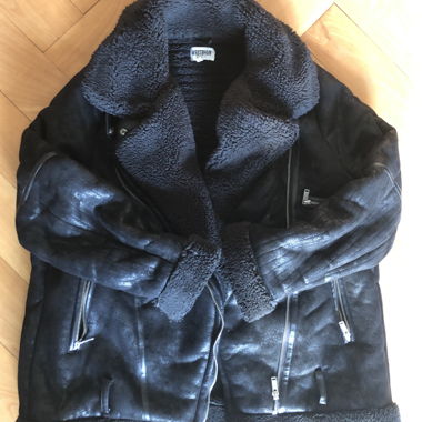 Winter vegan leather jacket