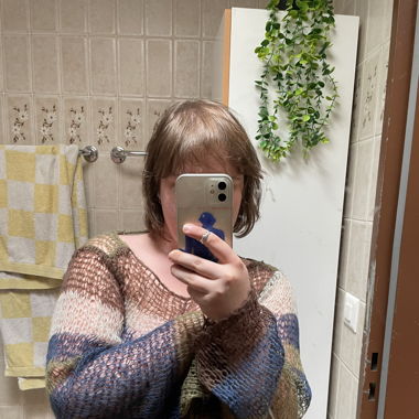 see-through knitted top