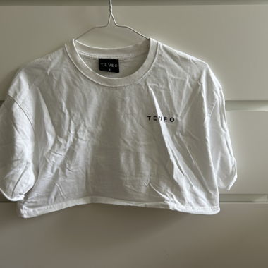 T-shirt crop bianca TEVEO