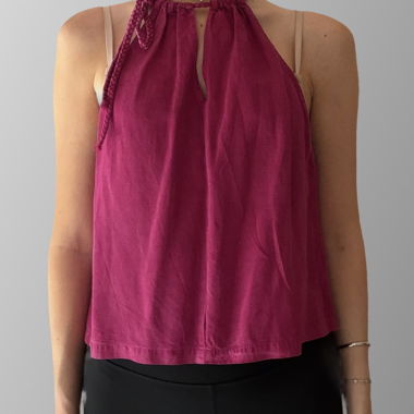 Top Zara neckholder rosa