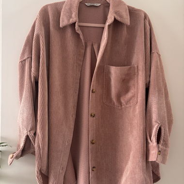 Giacca in velluto a coste rosa taglia M
