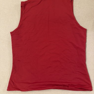 Red sleeveless top