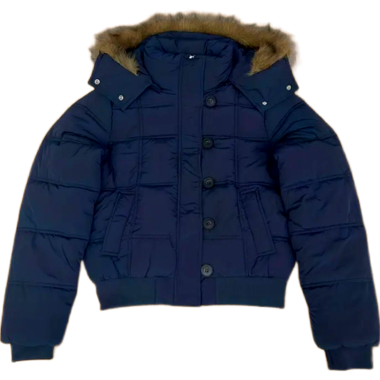 Veste vintage à capuche en fourrure