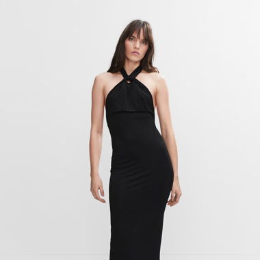 Mango black evening dress new with tags