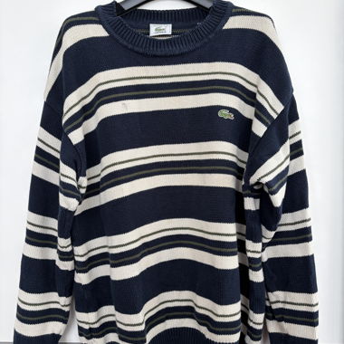 Maglione in maglia a righe Lacoste