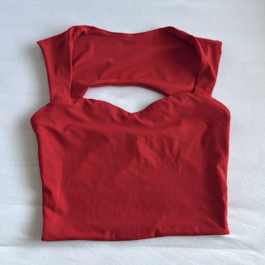 Top corto rosso