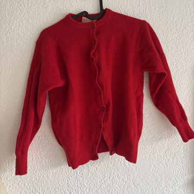 Cardigan rouge épais
