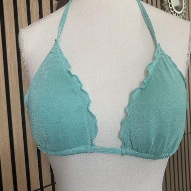 Bikini vert menthe à volants pailletés