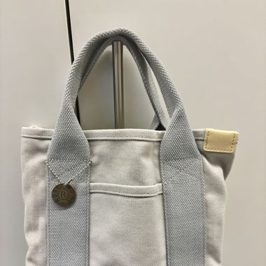 Small Canvas Handbag in Grey  