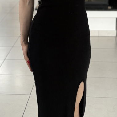 Black long dress with slit