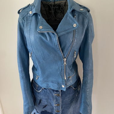 Giacca in pelle Oakwood corta e aderente – condizioni top