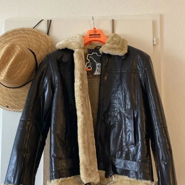 Blouson en cuire aviateur / bomber