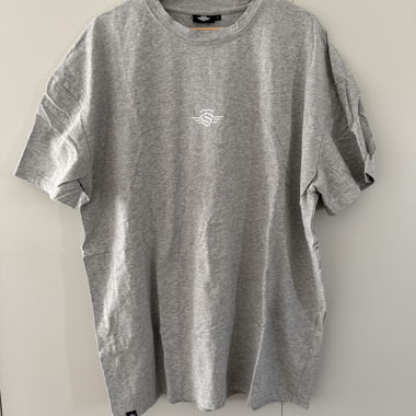 T-shirt grigia da bodybuilding