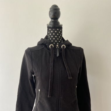 2000s Vintage Kapuzen Sweater mit Reissverschluss 