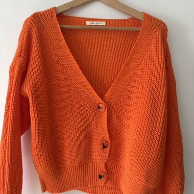 Orange Cardigan - Barels&Oil