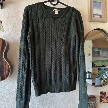 Maglione H&M verde scuro a trecce